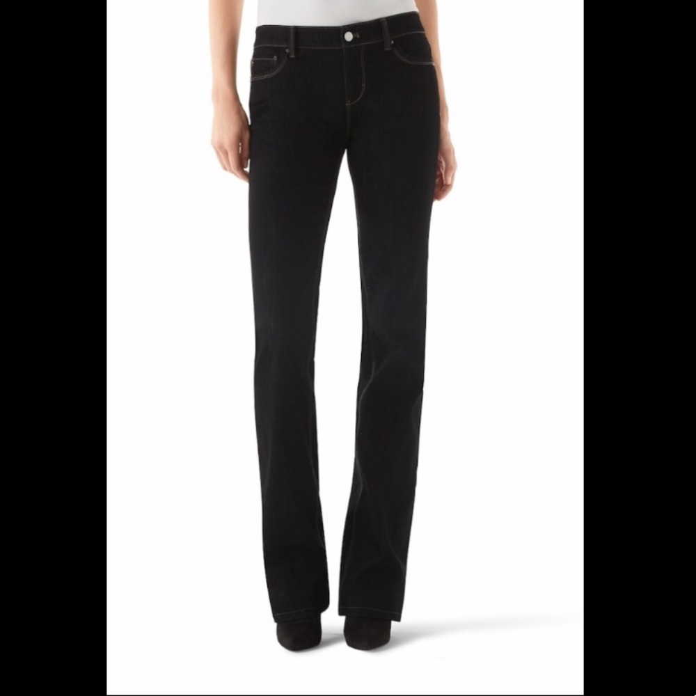 WHBM Black Blanc Bootcut Jeans